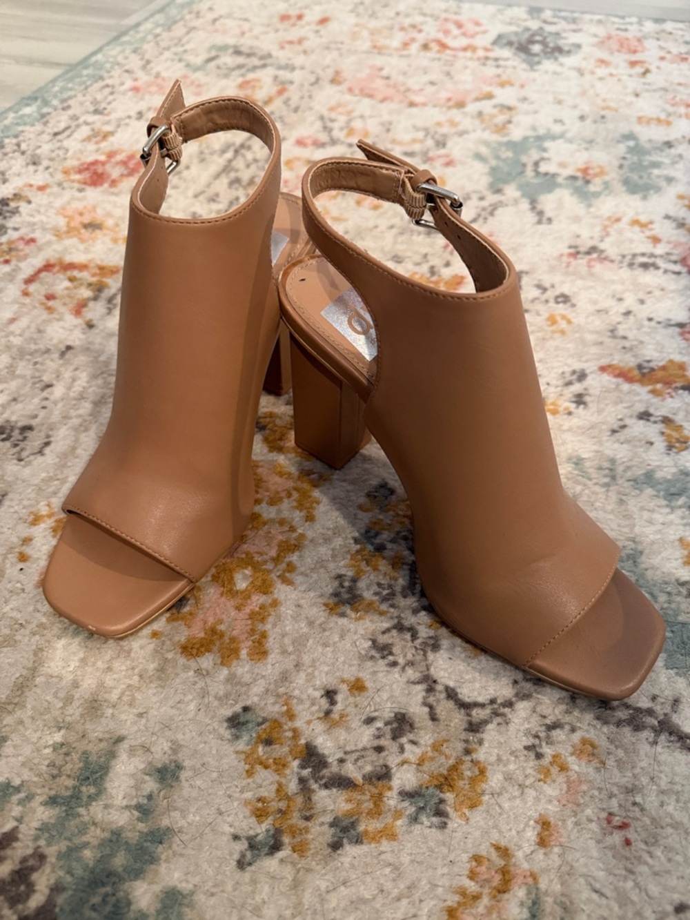 DV by Dolce Vita Tan Open-Toe Block Heel Slingback